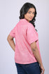 Pink Colour V-Neck Top With Collar (OTL-TPS1045)